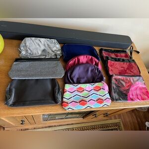 9 Brand New Makeup Bags - 8 Lancôme bags an 1 Clinique Bag.